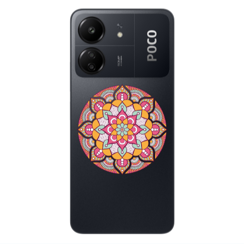Xiaomi Poco C65 Mandala D103 Transparent Silicone TPU Θήκη