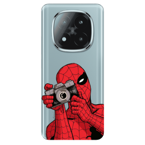 Xiaomi Redmi Note 14 Pro + 5g Spiderman take picture Transparent Silicone TPU Θήκη