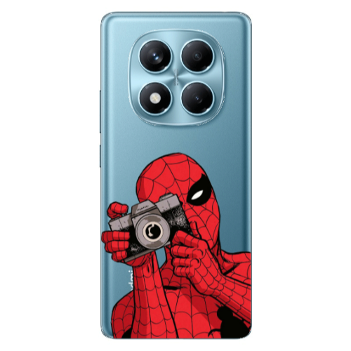 Xiaomi Redmi Note 14 Pro Spiderman take picture Transparent Silicone TPU Θήκη