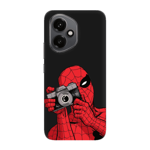 Honor Magic 400 Spiderman take picture Black Colored Silicone TPU Θήκη