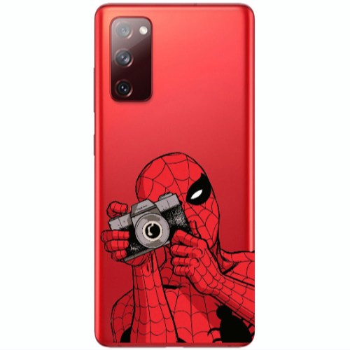 Samsung S20 FE Spiderman take picture Transparent Silicone TPU Θήκη