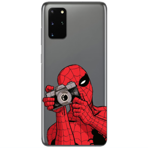 Samsung S20 Plus Spiderman take picture Transparent Silicone TPU Θήκη