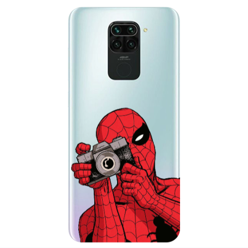 Xiaomi Redmi Note 9 Spiderman take picture Transparent Silicone TPU Θήκη