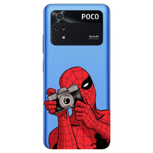 Xiaomi Poco M4 Pro 4G Spiderman take picture Transparent Silicone TPU Θήκη