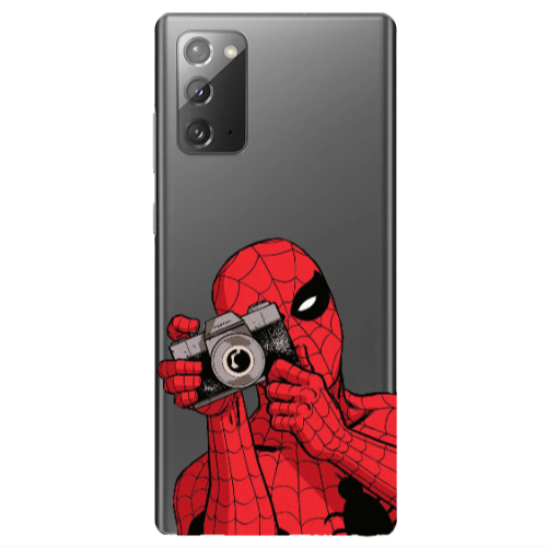 Samsung Note 20 Spiderman take picture Transparent Silicone TPU Θήκη