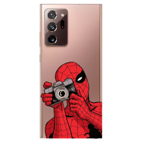 Samsung Note 20 Ultra Spiderman take picture Transparent Silicone TPU Θήκη