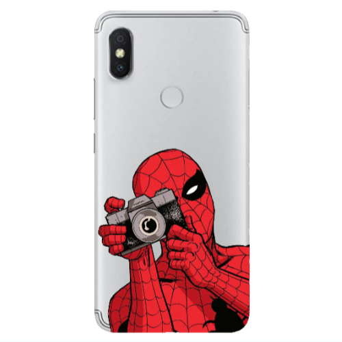 Xiaomi Redmi S2 Spiderman take picture Transparent Silicone TPU Θήκη