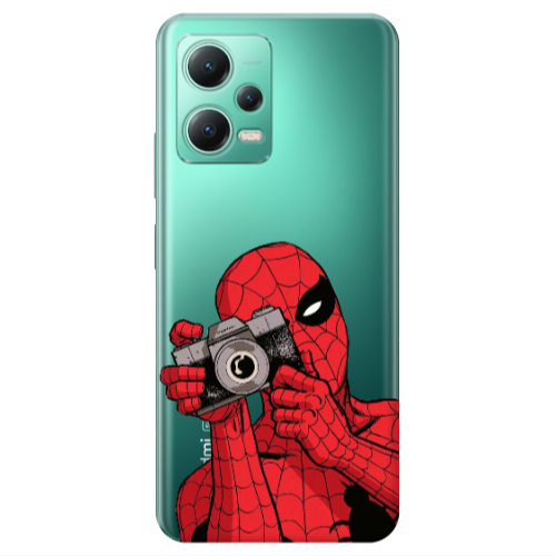 Xiaomi Redmi Note 12 Pro 5G Spiderman take picture Transparent Silicone TPU Θήκη