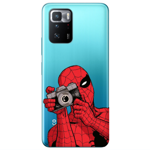 Xiaomi Poco X3 GT Spiderman take picture Transparent Silicone TPU Θήκη