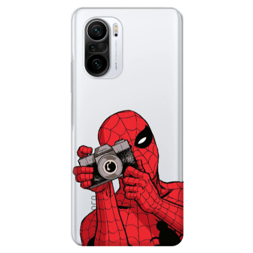 Xiaomi Poco F3 Spiderman take picture Transparent Silicone TPU Θήκη