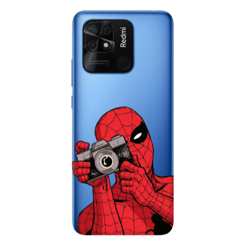 Xiaomi Poco C40 Spiderman take picture Transparent Silicone TPU Θήκη