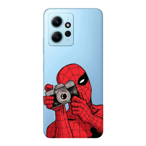 Xiaomi Redmi Note 12 4G Spiderman take picture Transparent Silicone TPU Θήκη