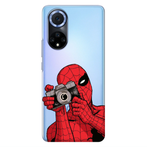 Huawei Nova 9 Spiderman take picture Transparent Silicone TPU Θήκη