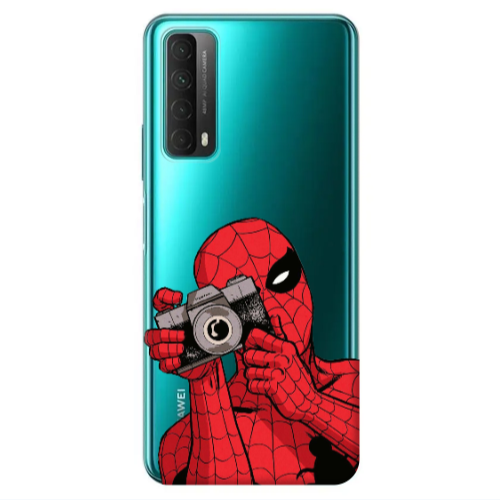 Huawei P Smart 2021 Spiderman take picture Transparent Silicone TPU Θήκη