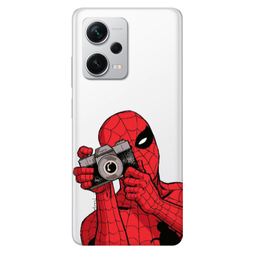 Xiaomi Redmi Note 12 5G Spiderman take picture Transparent Silicone TPU Θήκη