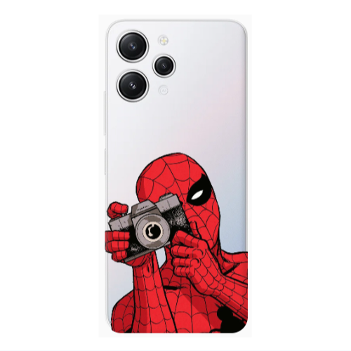 Xiaomi Redmi 12 Spiderman take picture Transparent Silicone TPU Θήκη