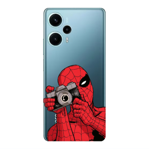 Xiaomi Poco F5 Spiderman take picture Transparent Silicone TPU Θήκη