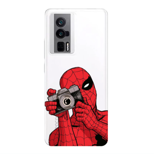 Xiaomi Poco F5 Pro Spiderman take picture Transparent Silicone TPU Θήκη