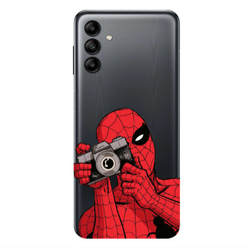 Samsung A13 5G Spiderman take picture Transparent Silicone TPU Θήκη