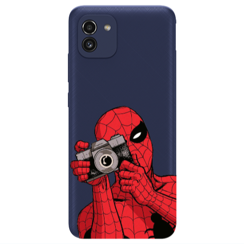 Samsung A03 Spiderman take picture Transparent Silicone TPU Θήκη