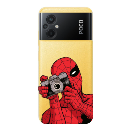 Xiaomi Poco M5 Spiderman take picture Transparent Silicone TPU Θήκη