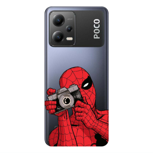 Xiaomi Poco X5 Spiderman take picture Transparent Silicone TPU Θήκη