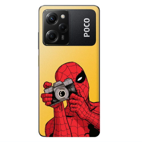 Xiaomi Poco X5 Pro Spiderman take picture Transparent Silicone TPU Θήκη