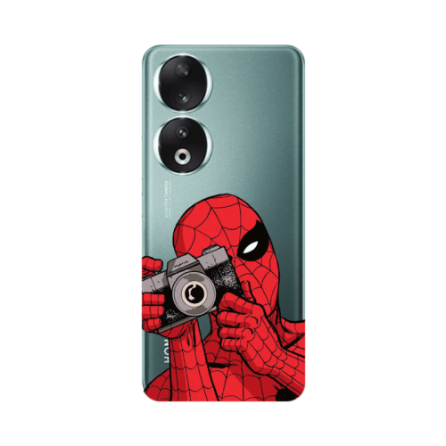 Honor 90 5G Spiderman take picture Transparent Silicone TPU Θήκη