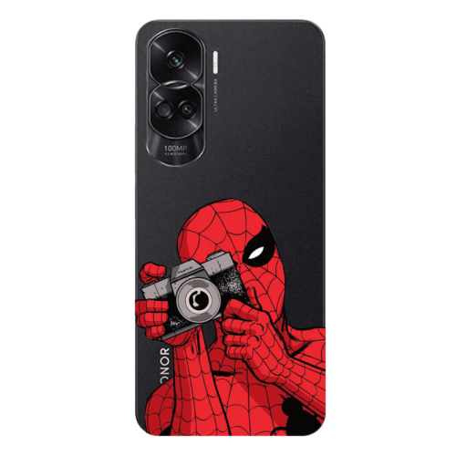Honor 90 Lite 5G Spiderman take picture Transparent Silicone TPU Θήκη