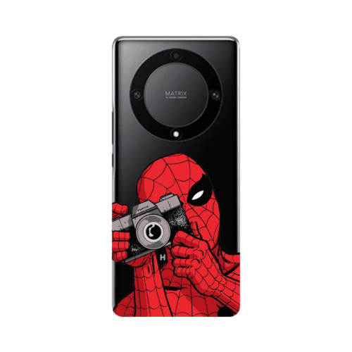 Honor Magic5 Lite 5G Spiderman take picture Transparent Silicone TPU Θήκη