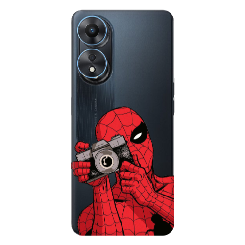 Oppo A 98 Spiderman take picture Transparent Silicone TPU Θήκη
