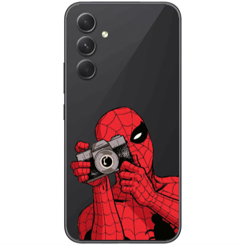Samsung  Galaxy A05s Spiderman take picture Transparent Silicone TPU Θήκη