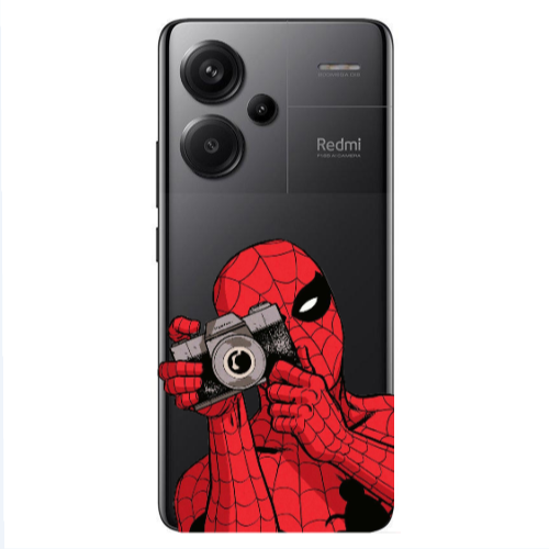 Xiaomi Redmi Note 13 Pro+ 5G  Spiderman take picture Transparent Silicone TPU Θήκη