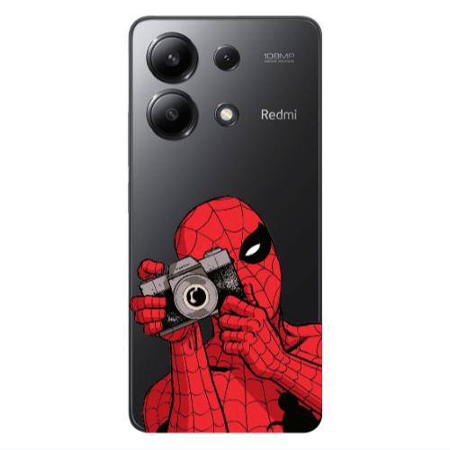 Xiaomi Redmi Note 13 4G Spiderman take picture Transparent Silicone TPU Θήκη