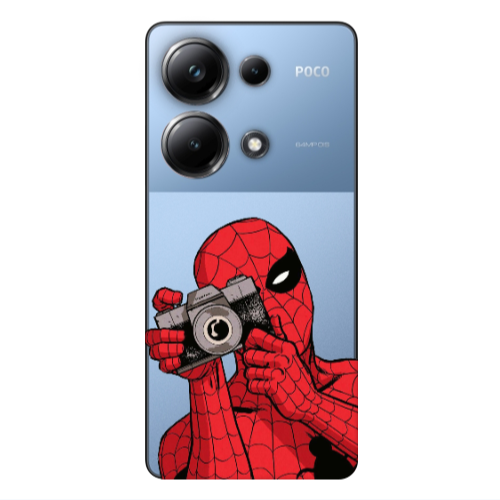 Xiaomi Poco M6 Pro 4G Spiderman take picture Transparent Silicone TPU Θήκη