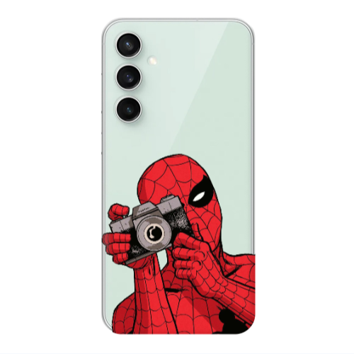 Samsung S24 Spiderman take picture Transparent Silicone TPU Θήκη