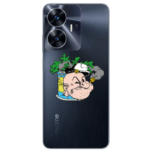 Realme Note 50 Popeye Transparent Silicone TPU Θήκη