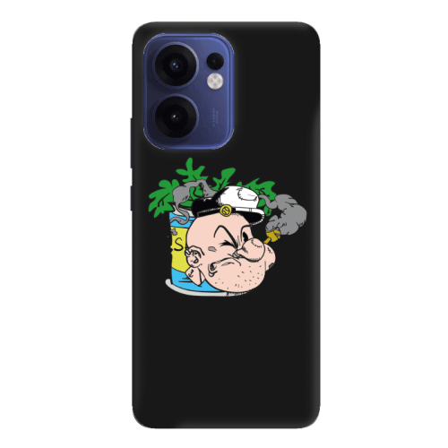 Oppo Reno 13 F Popeye Black Colored Silicone TPU Θήκη