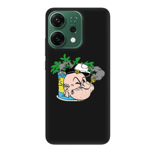 Oppo RENO 14 Popeye Black Colored Silicone TPU Θήκη