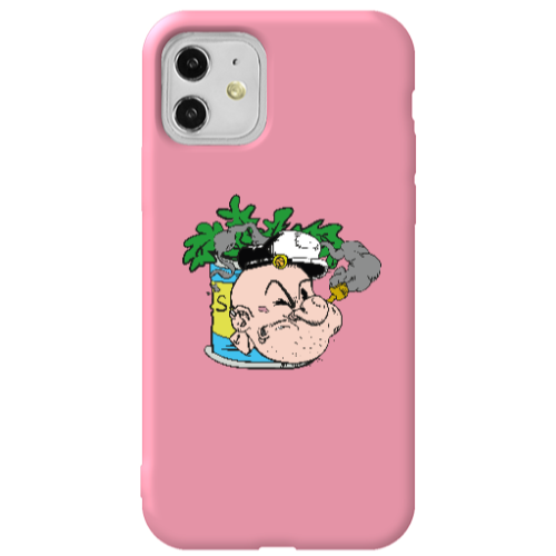 Apple iPhone 11  Popeye Pink Colored Silicone TPU Θήκη