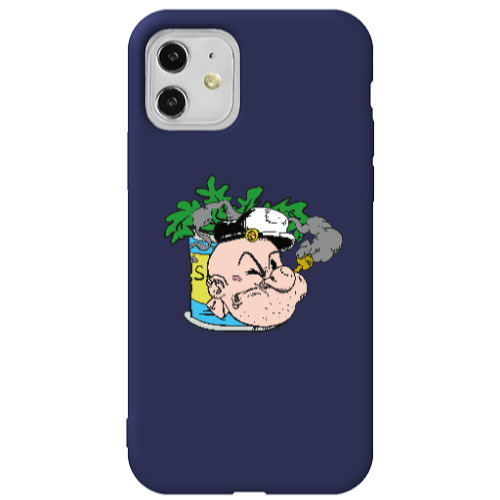Apple iPhone 11  Popeye Dark blue Colored Silicone TPU Θήκη