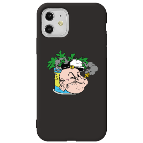 Apple iPhone 11  Popeye Black Colored Silicone TPU Θήκη