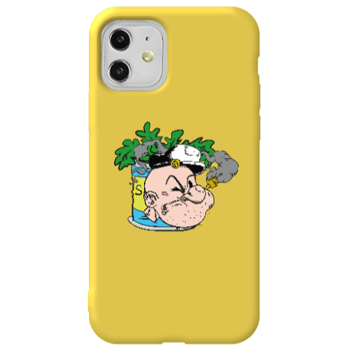 Apple iPhone 11  Popeye Yellow Colored Silicone TPU Θήκη