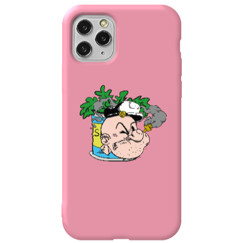 Apple iPhone 11 Pro Popeye Pink Colored Silicone TPU Θήκη