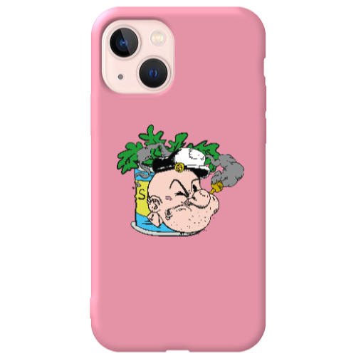 Apple iPhone 13 Popeye Pink Colored Silicone TPU Θήκη