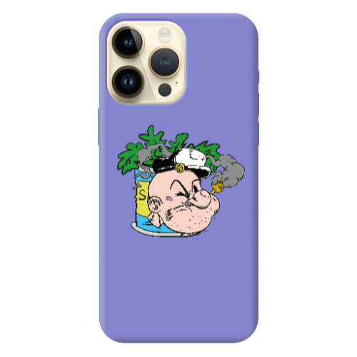 Apple iPhone 13 Pro Max Popeye Purple Colored Silicone TPU Θήκη