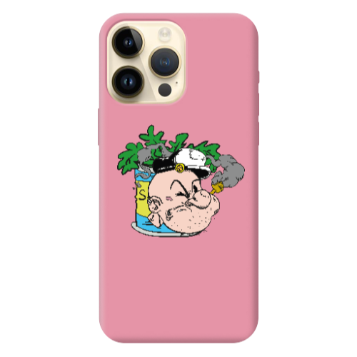 Apple iPhone 13 Pro Max Popeye Pink Colored Silicone TPU Θήκη