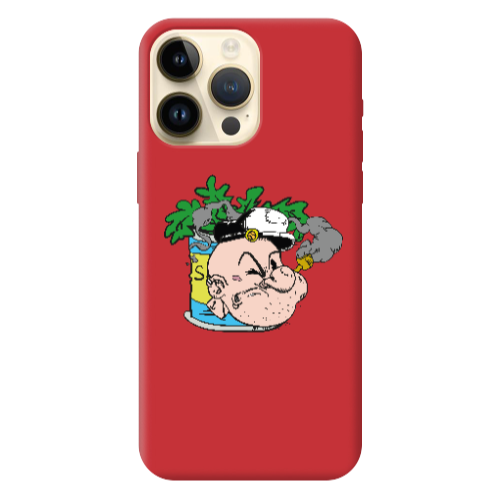 Apple iPhone 13 Pro Max Popeye Red Colored Silicone TPU Θήκη