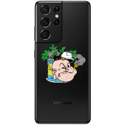 Samsung S21 Ultra Popeye Transparent Silicone TPU Θήκη