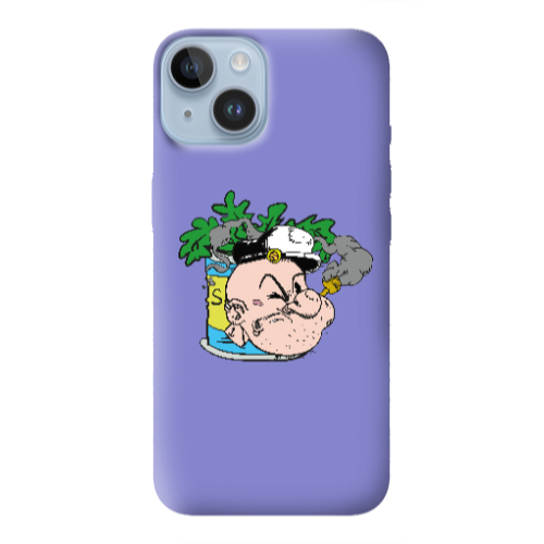Apple iPhone 14  Popeye Purple Colored Silicone TPU Θήκη